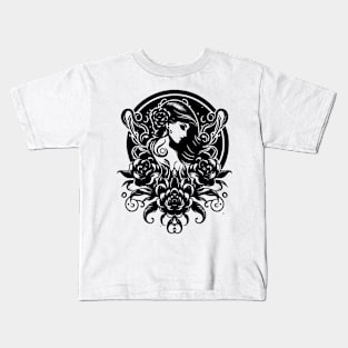 gothic tattoo girl Kids T-Shirt